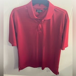 Mens red golf polo size large